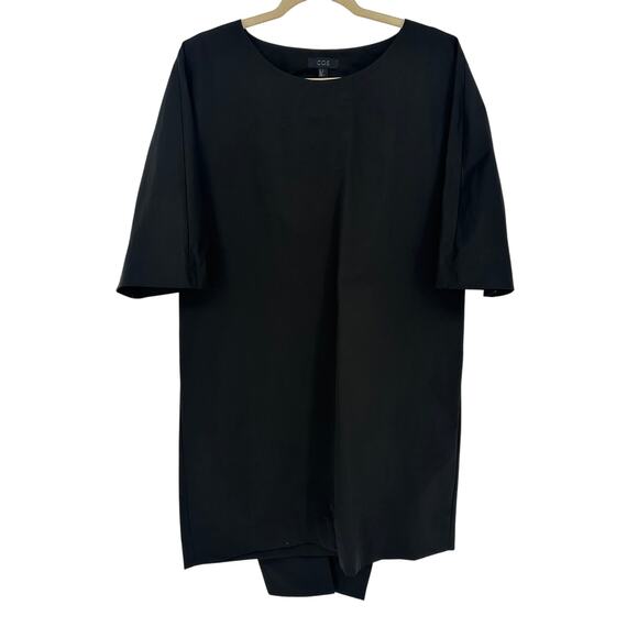 COS Black Shift Dress with Bow Tie Short Sleeve Knee Length Party Minimalist 10 - Picture 1 of 8